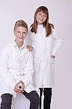 Халат Garment Factory на кнопках для уроків хімії - Лаборант, бавовна 100%, колір білий, 42 розмір | на химию, фото 7