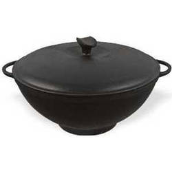 Чавунна сковорода ВОК 5.5 л з кришкою