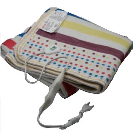 Електропростирадло electric blanket 150*120 color електроковдра кольорова байка, фото 1