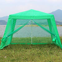 Павильон шатер с москитными сетками (ярко-зеленая полоса)