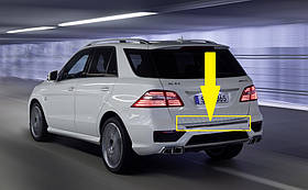 Хромова накладка на задній бампер Mercedes ML W166 W 166 2012-2015 Нова Оригінал