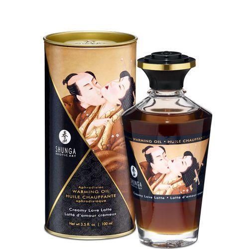 Shunga Aphrodisiac Creamy Love Latte Warming OIL розігріваюче масло з афродизіаками (100 мл)
