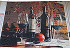 Алмазна вишивка вино 40х30 см, повна викладка, квадратні стрази, фото 4