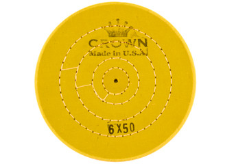 Круг мусліновий жовтий CROWN d-150 мм, 50 слоїв