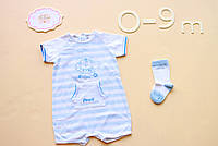 Милый песочник для мальчика Melby Италия 47041813 Голубой ӏ Песочник для новорожденных.Топ!