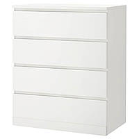 Комод IKEA MALM 80x100 см на 4 ящика белый 304.035.71