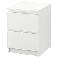 Комод с 2 ящиками IKEA MALM белый 802.145.49