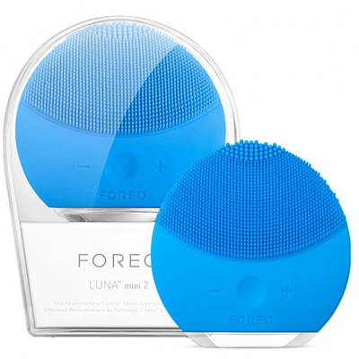 Силіконова щітка-масажер для чищення обличчя Foreo Luna mini 2 блакитна 154033