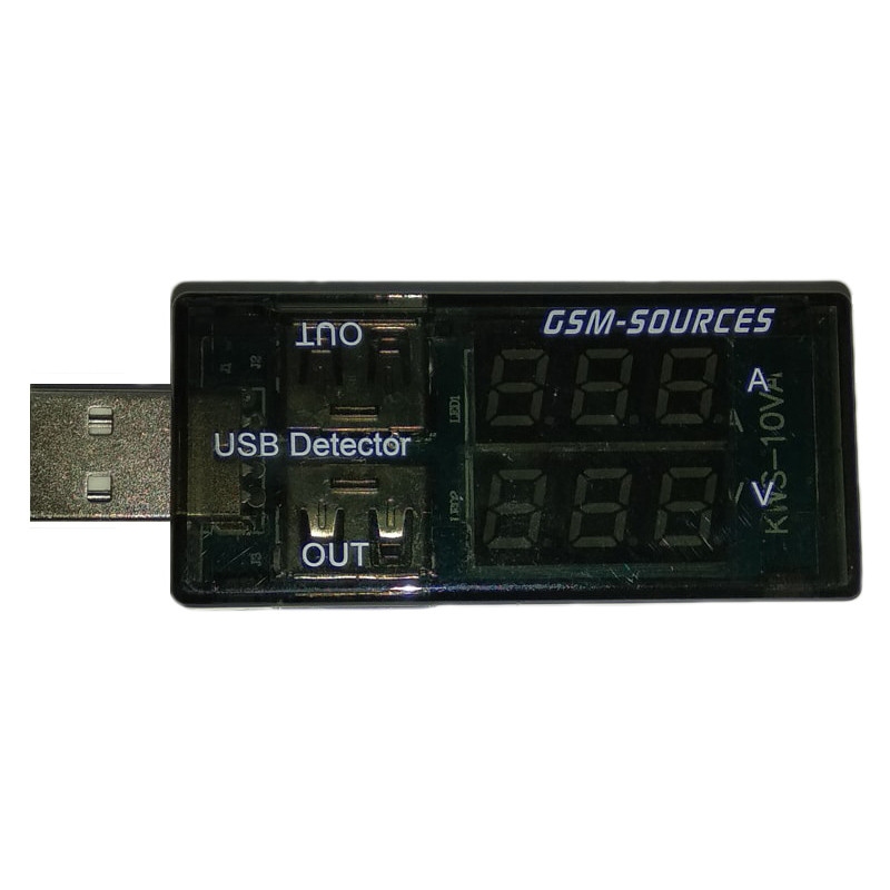 USB тестер Charger Doctor на 2 выхода USB - фото 1 - id-p1021485912