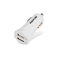 Автомобильное зарядное устройство (адаптер) USB Awei C-300 (2USB/2.4A/1.0A) Белый