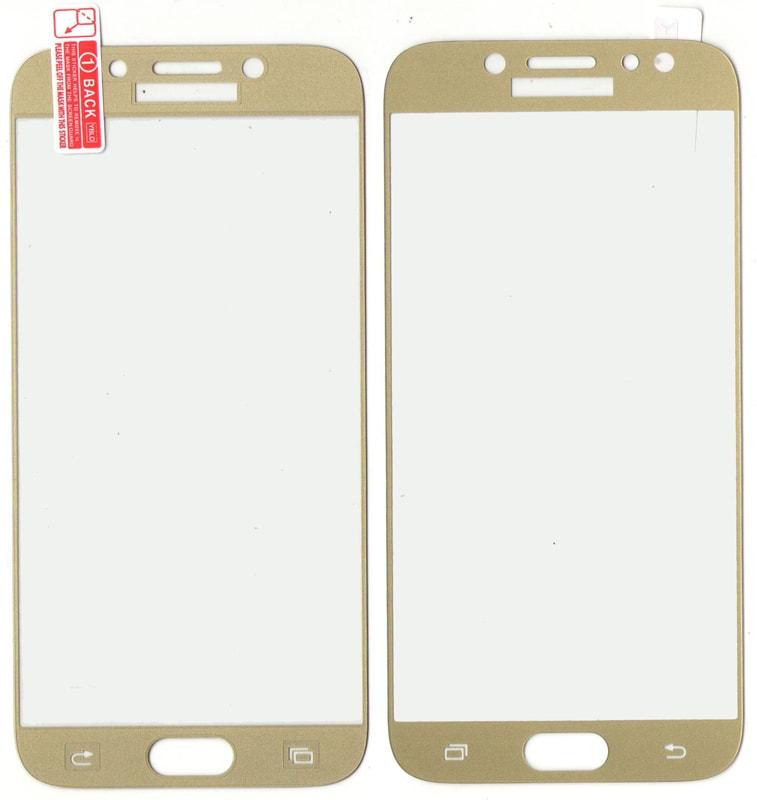 Захисне скло NoName для Samsung J730 Galaxy J7 2017 Золотистий (Тих пак)