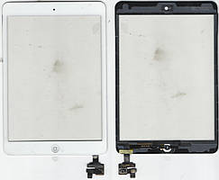 Сенсорне скло (тачскрін) для iPad Mini білий (White) assembly with home button