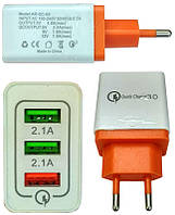 Сетевое зарядное устройство (СЗУ) Quick Charge 3.0 AR-QC-03 (4.8A max) Бело-оранжевого цвета