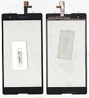 Сенсорне скло (тачскрин) для Sony Xperia T2 Ultra DS/D5322, чорний