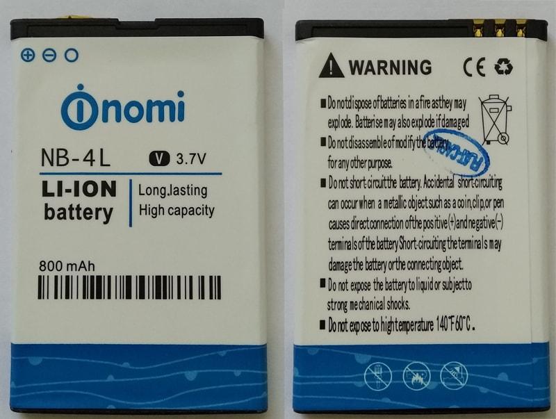 Акумулятор для Nomi i240 (NB-4L) 800 mAh