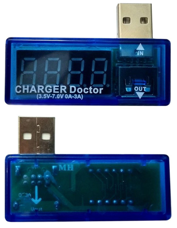 USB тестер Charger Booster на 1 вихід USB (3.5 V-7.0 V 0A-3A)