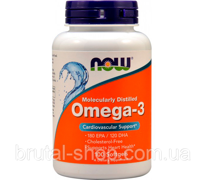 Жирні кислоти Now Foods Omega 3 (100softgels)