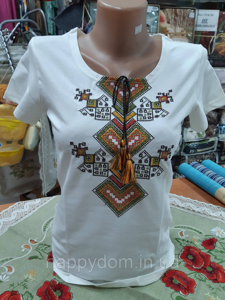 Вишиванка жеская футболка біла