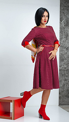 Сукня-міді жіноча з креп дайвінгу з принтом розміри 44, 46