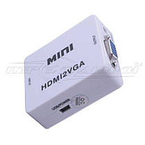 Конвертер HDMI to VGA +3.5 Audio + mini USB живлення, фото 3