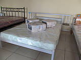 Ліжко Астра/Astra 160*200 металева з полицями, фото 5