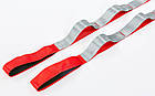 Стрічка для розтяжки Zelart Stretch Strap 8369 10 петель червоний-сірий, фото 4
