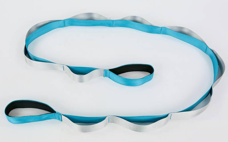 Стрічка для розтяжки Zelart Stretch Strap 8369 10 петель блакитний-сірий, фото 1