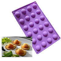 Форма силіконова "Півсфери маленькі" на 24 клітинок 2.8х1см
