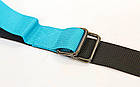 Стрічка для розтяжки з дверним якором Record Sport Stretch Strap 6907 14 петель блакитний-чорний, фото 8