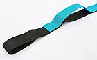 Стрічка для розтяжки з дверним якором Record Sport Stretch Strap 6907 14 петель блакитний-чорний, фото 10