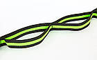 Стрічка для розтяжки Record Sport Stretch Strap F040 12 петель чорний-зелений, фото 5