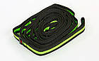 Стрічка для розтяжки Record Sport Stretch Strap F040 12 петель чорний-зелений, фото 6