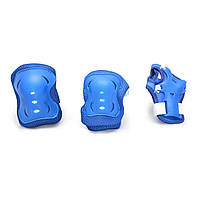 Детский, подростковый набор защиты для роликов от 3 до 10 летMaraton 3 синий