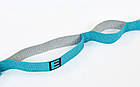 Стрічка для розтяжки Record Stretch Strap 3092 12 петель блакитний-сірий, фото 3
