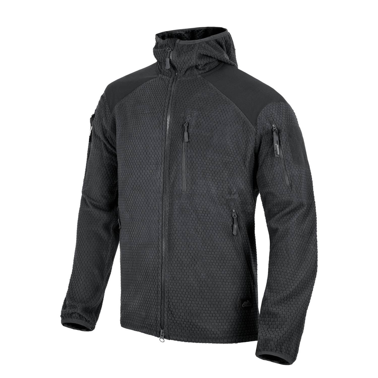 Куртка флісова Helikon-Tex® Alpha Hoodie Jacket - Grid Fleece - Black