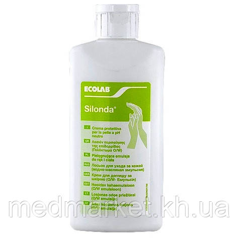 Легкий дезінфікувальний крем-лосьйон для рук Ecolab Silonda 500 мл