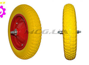 Колесо 3,00 -8 TL Ø355 безкамерне, під вісь 12 мм силікон, жовте