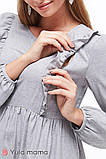 Блузка для вагітних і годування MARCELA BL-39.013, сірий меланж S, фото 3