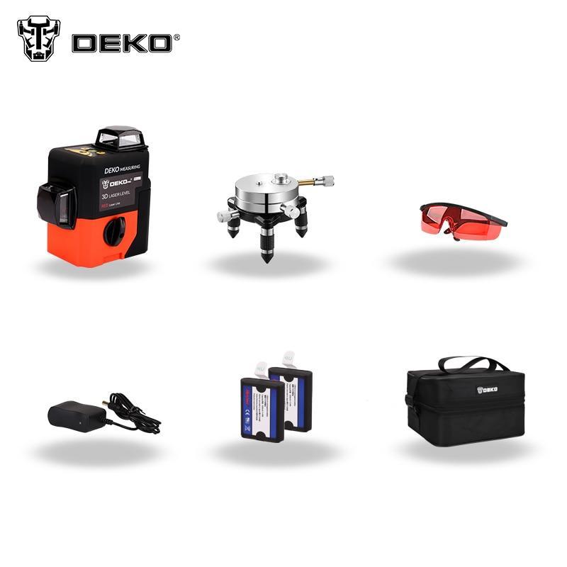 3D DEKO LL12-HV 12 линий 360 градусов КРАСНЫЙ ЛУЧ до 50м лазерный ...