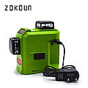 ♦ ЗЕЛЕНИЙ ЛУЧ ♦ Лазерний рівень Zokoun 3D 12 ліній, фото 3