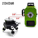 ♦ ЗЕЛЕНИЙ ЛУЧ ♦ Лазерний рівень Zokoun 3D 12 ліній, фото 5