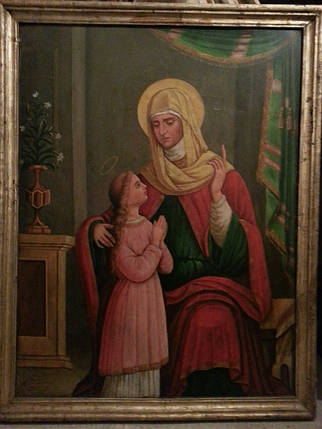 Ікона Ганна з маленькою Богородицею Марією 19 століття, фото 2