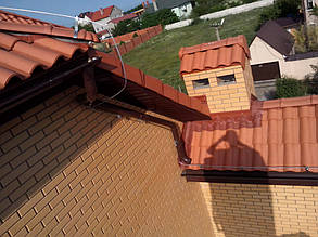 Переход токотвода на стену