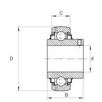 Подшипник FYH UC208, GYE40KRRB, YAR208-2F