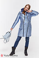 Двостороннє пальто для вагітних KRISTIN OW-49.012, синій металік 44 розмір