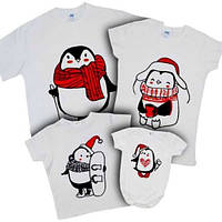 Парні футболки "Сім'я пінгвінів"