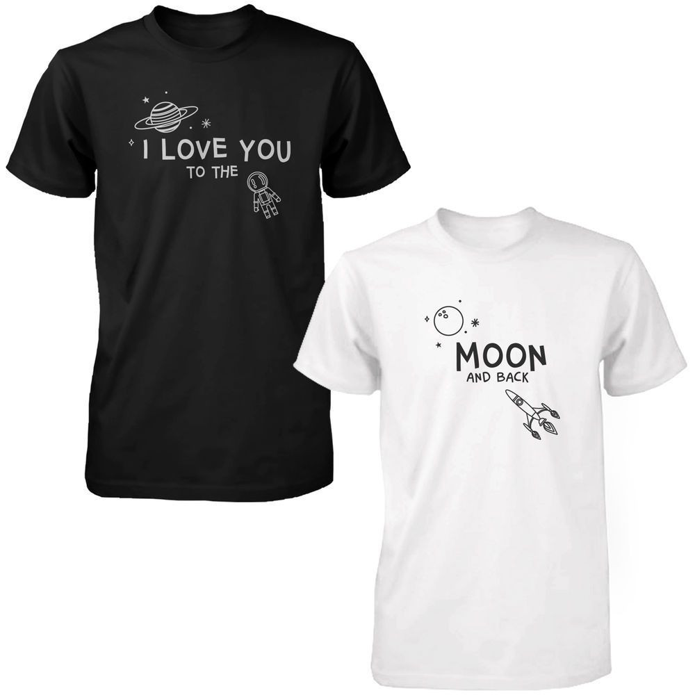 Парні футболки "I LOVE YOU TO THE MOON", фото 1