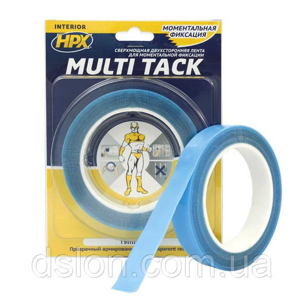 MTT1905 Стрічка двостороння МULTI TACK 19мм*5м прозора (блістер)