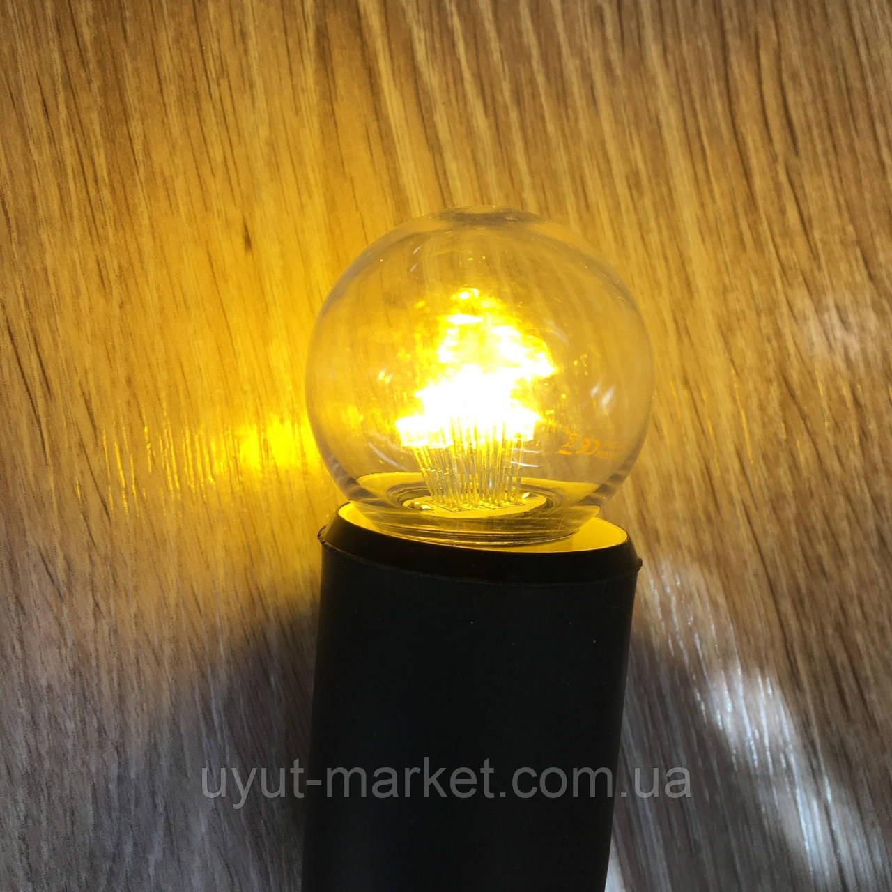Прозора лампочка 1 Вт Е27 G45, 2200 К Filament DIP12, фото 1