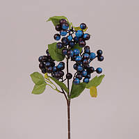Искусственная ветка с ягодами синяя